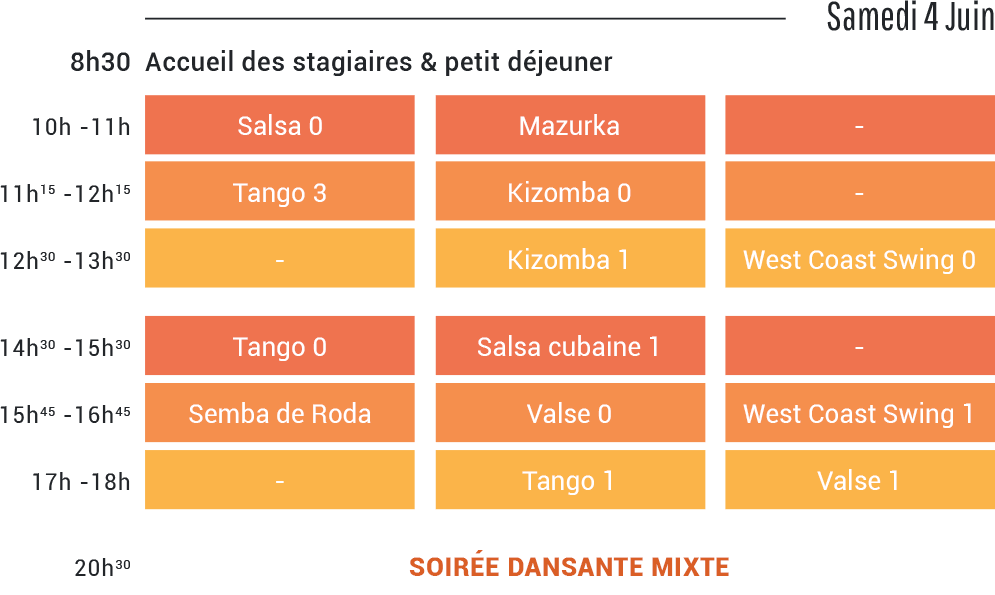 planning samedi 4 juin 2016 aso crazy